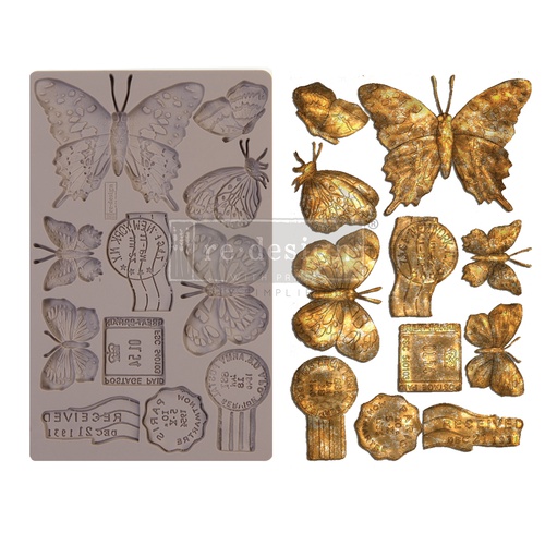 Redesign decoratie mal - Butterfly In Flight - 1 pc, 12,7 cm x 20,32 cm, 8 mm hoog