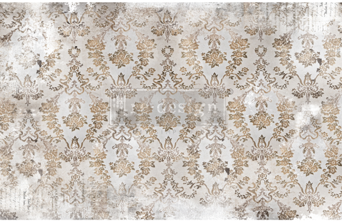 Redesign Decoupage decoratie tissue papier washed damask 19x30 2 sheets