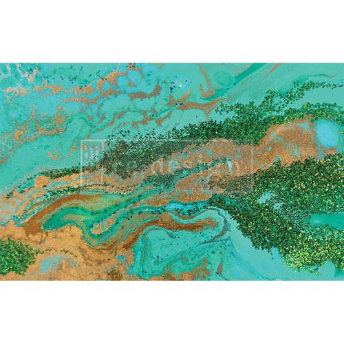 Decoupage decoratie tissue papier - Patina Copper - 1 sheet, 48,25 cm x 76,20 cm
