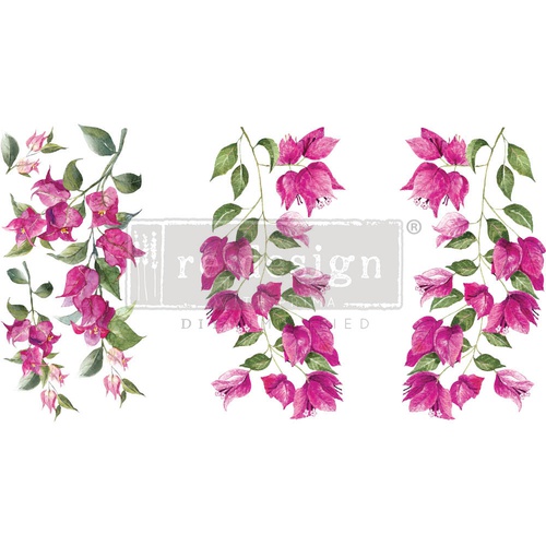 Decoratie transfers - Wild Flowers size - 15.5 x 30.5 CM