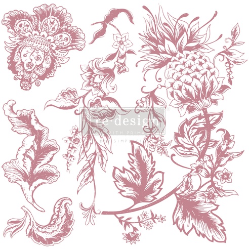 [655350652678] Redesign decoratie stempel - Rustic Floral Elements - 30,48 cm x 30, 48 cm (5 pcs)