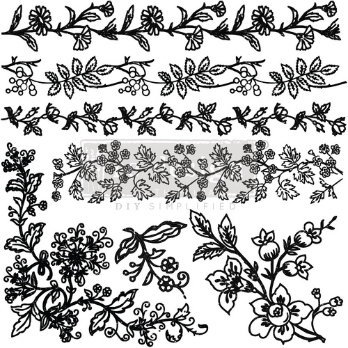 [655350654184] Decoratie stempel - Bold Branches - 30,5 cm x 30,5 cm sheet size, total 7 pcs