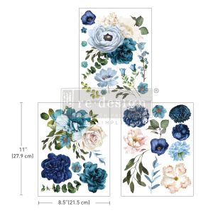 [655350665944] Middy Transfers - Blue Wildflowers
