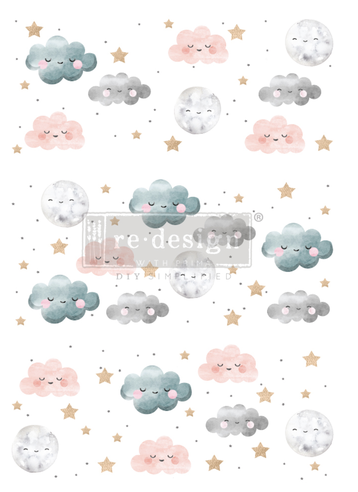 [655350642976] Redesign Decoratie transfers - Sweet Lullaby - size 60,96 cm x 88,90 cm, cut into 3 sheets