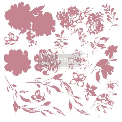 [655350649425] Redesign Decor Clear-Cling Stamps - Sweet Blossoms - 30,48 cm x 30,48 cm